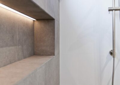 Shower shelving and lighting
