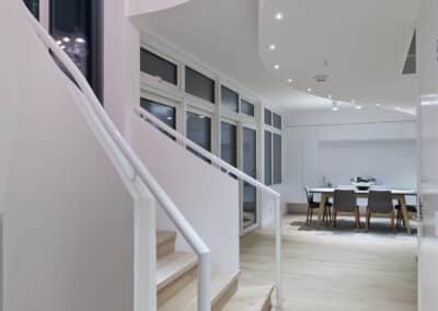 staircase and dining