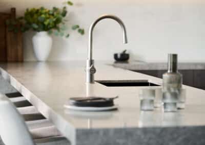 Mandurah marina apartment kitchen bench and tap