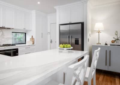 Joondanna hamptons kitchen fridge and benchtop