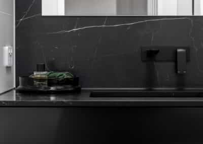 Monochrome main bathroom vanity benchtop