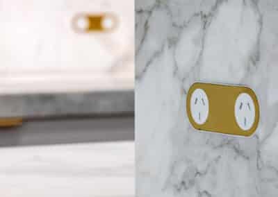 Marble with brass flush GPOs