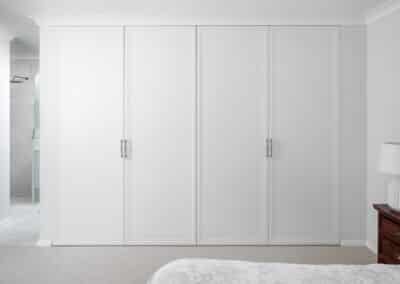 Built in wardrobe with extra wide doors