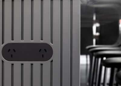 Contemporary, monochrome, minimalist kitchen island bench, surround laminex batten, zetr powerpoint