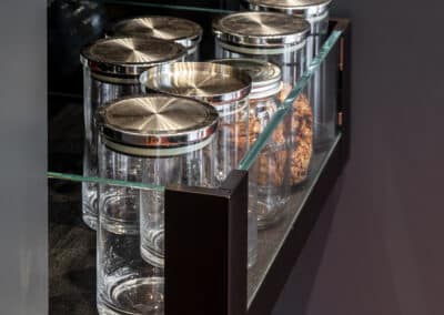 Industrial style kitchen renovation with pantry storage